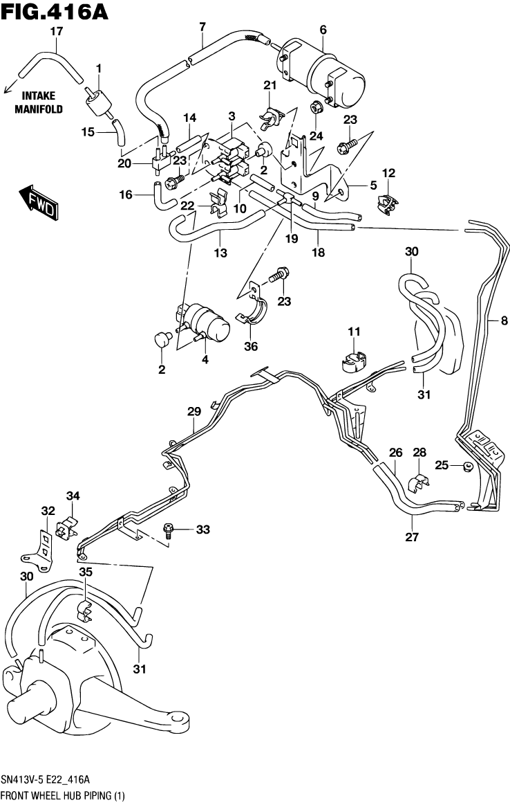 Wheel Hub Piping- Petrol
