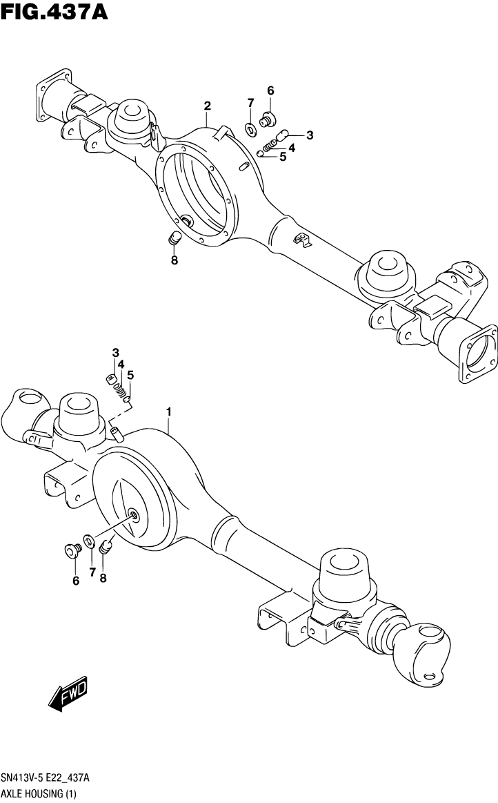 Front Axle Housing Petrol