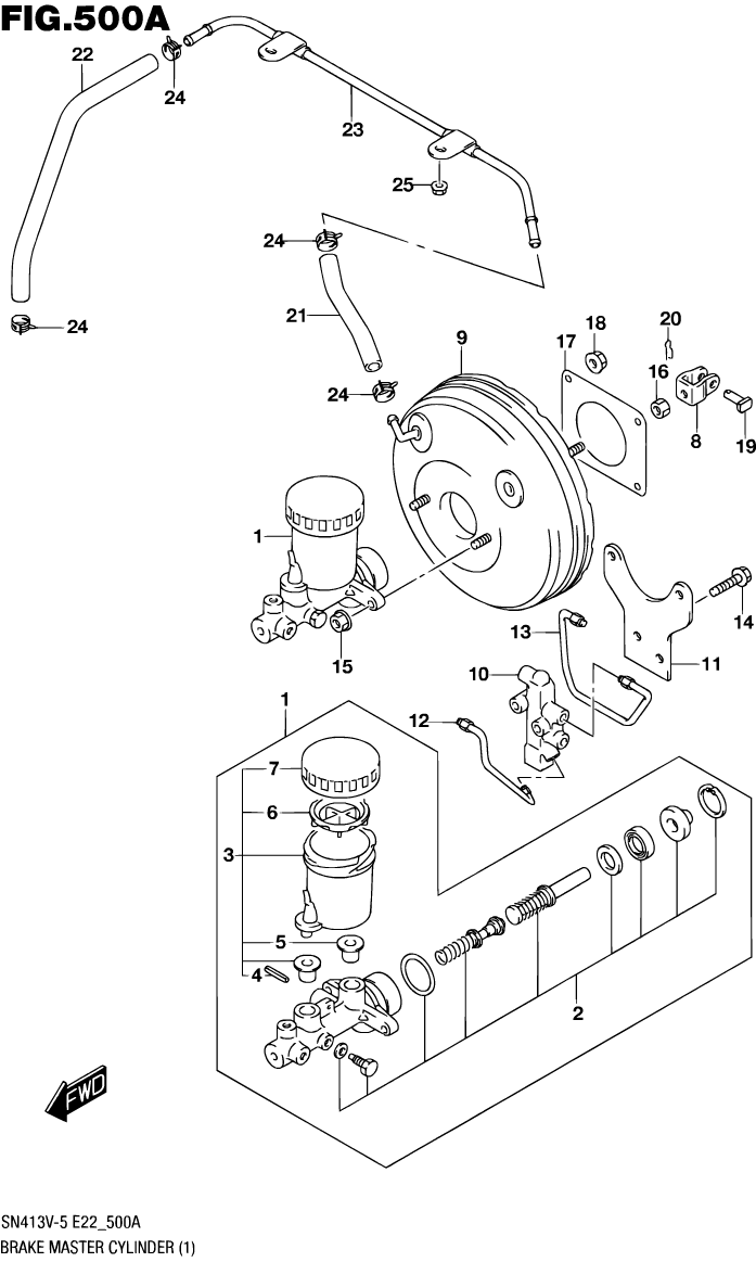 Brake Master Cylinder - LHD Non ABS