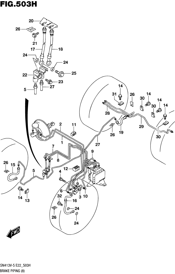 Brake Piping - RHD With ABS