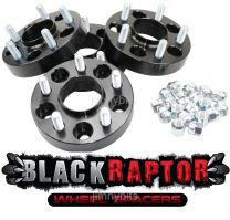 Black Raptor Jeep Wrangler JK (2007 on) 30mm Aluminium Wheel Spacers - Set of 4