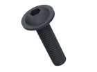 M6 x 25mm Socket Flanged Button Screw Black Stainless Steel (A2)