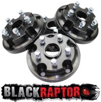 Black Raptor Land Rover Discovery Wheel Adaptors for P38, Disco 2 Rims 70.1mm CB - Set of 4