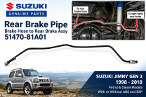 Genuine Suzuki Jimny Rear Brake Pipe – Rear Brake Hose to RH Brake - No 21