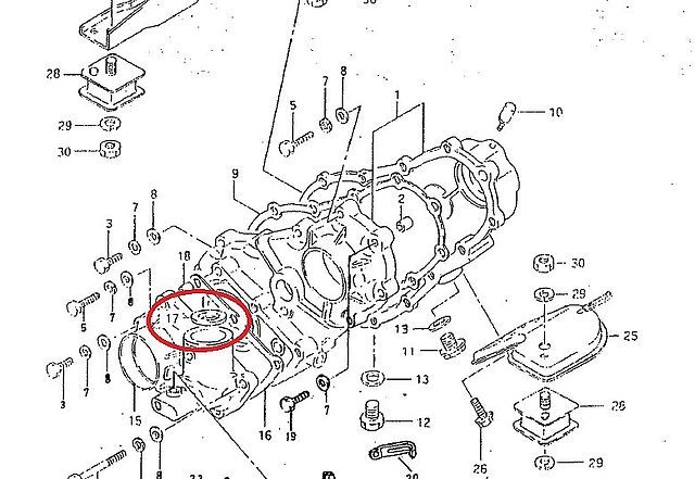 SJ / Samurai Transfer Box Shifter Sheet 29541-80051 bush